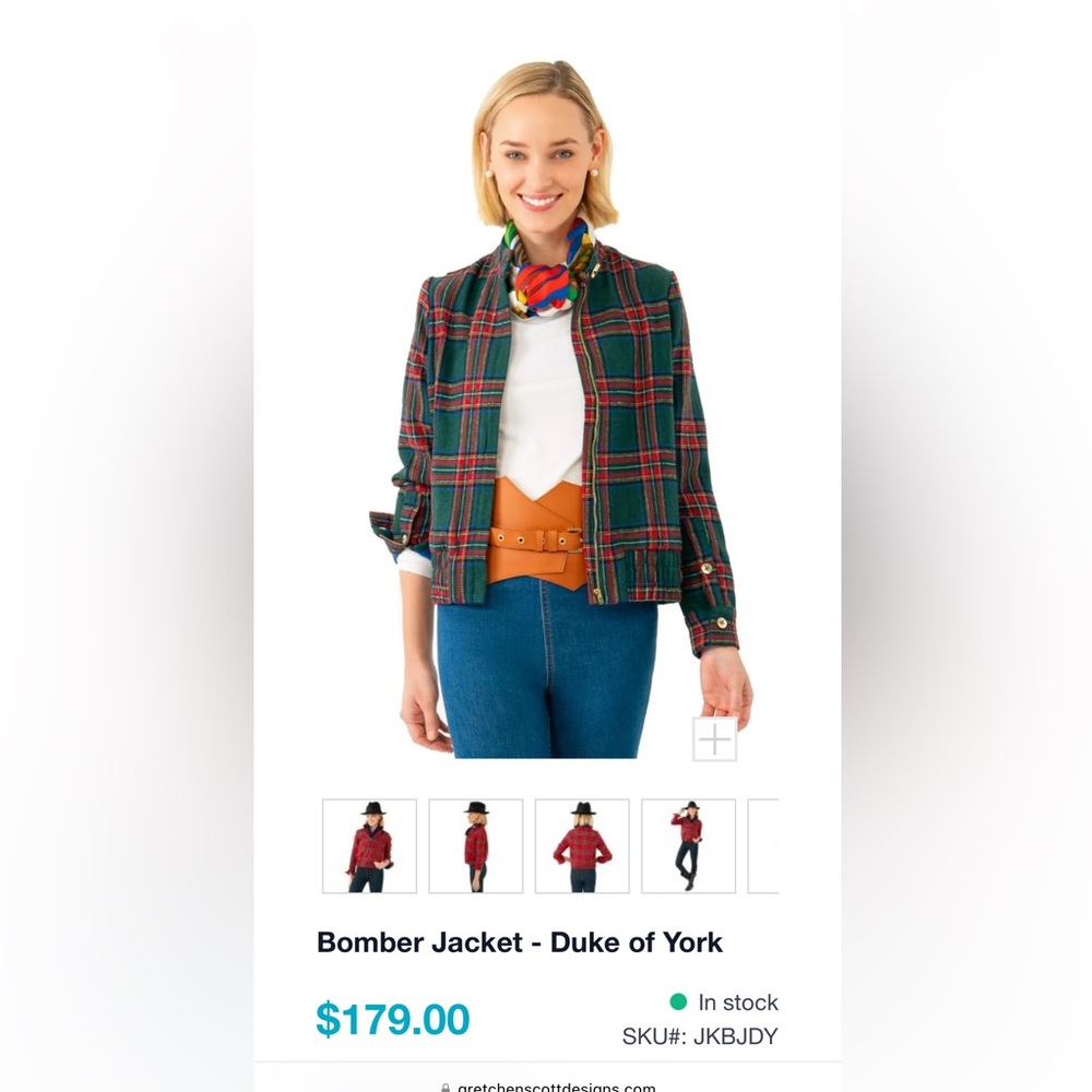 Plaid bomber jacket